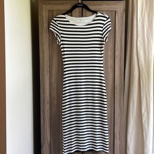 Black and White Striped Dress